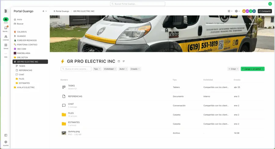 Diseño ilimitado - portal de clientes guango.co